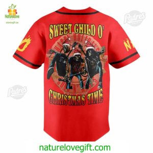 Guns N Roses Skull Design Red Christmas Baseball Jersey Padres Jersey Oasis Elevate Your Baseball Style Game 3