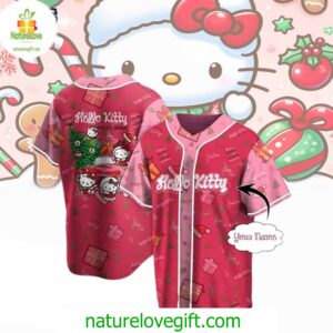 Hello Kitty Merry Christmas​ Baseball Jersey Outfit – Custom Name
