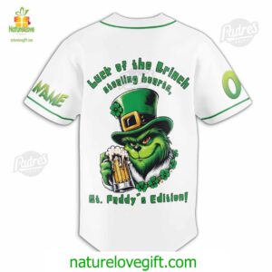 How The Grinch Stole St.Patricks Day Custom Baseball Jersey Shirt Padres Jersey Oasis Elevate Your Baseball Style Game 3