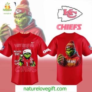 Kansas City Chief x The Grinch Christmas baseball Jersey Outfit