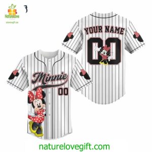 Merry Christmas Disney Minnie Mouse Baseball Jersey Outfit 1 Merry Christmas Disney Minnie Mouse Baseball Jersey Outfit Padres Jersey Oasis Elevate Your Baseball Style Game 2