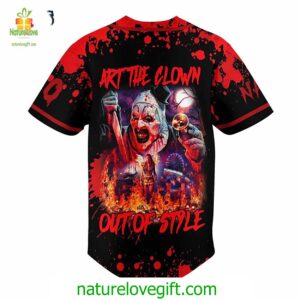 Terrifier 3 Art The Clown Christmas Baseball Jersey Padres Jersey Oasis Elevate Your Baseball Style Game 3