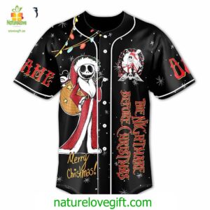 The Nightmare Before Christmas Jack Skellington Santa Baseball Jersey Padres Jersey Oasis Elevate Your Baseball Style Game 2