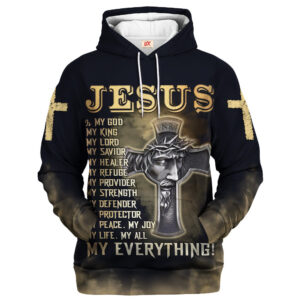 Jesus Microfleece Hoodie – Christian Faith Hoodie Gift | GOD HBLG20