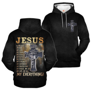 Jesus Microfleece Hoodie – Christian Faith Hoodie Gift | GOD NVG121