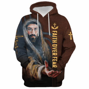Jesus Microfleece Hoodie – Christian Faith Hoodie Gift | GOD HLT-2001-G-01
