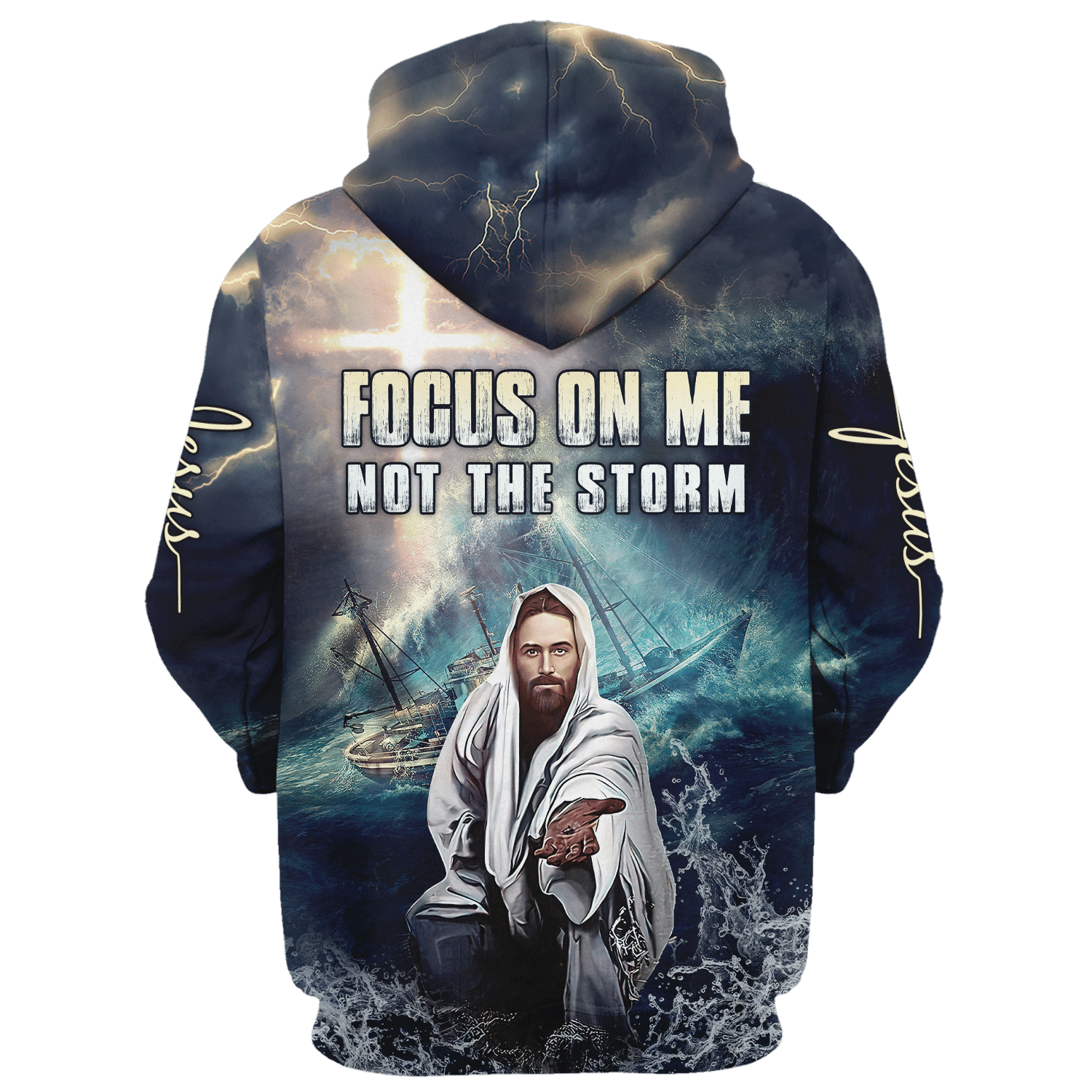 Jesus Hoodie Christian Microfleece Holiday Apparel | GOD HLT-1301-G-02 Jesus Hoodie Christian Microfleece Holiday Apparel | GOD HLT-1301-G-02