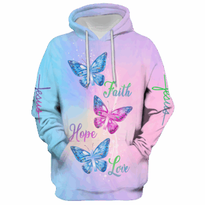 Jesus Microfleece Hoodie – Christian Faith Hoodie Gift | GOD HLT-0301-G-01