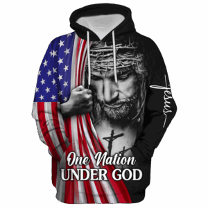 Jesus Microfleece Hoodie – Christian Faith Hoodie Gift | GOD HLT-3012-G-02