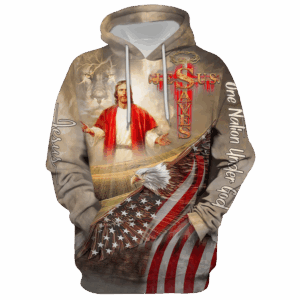 Jesus Microfleece Hoodie – Christian Faith Hoodie Gift | GOD HLT-0411-G-03