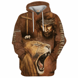 Jesus Microfleece Hoodie – Christian Faith Hoodie Gift | GOD HLT-0511-G-01