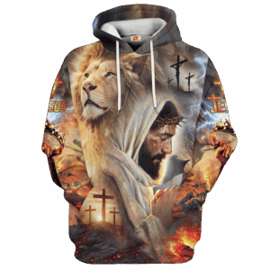 Jesus Microfleece Hoodie – Christian Faith Hoodie Gift | GOD NV-G-64