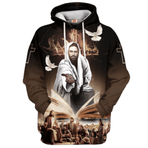 Jesus Microfleece Hoodie – Christian Faith Hoodie Gift | GOD NV-G-66