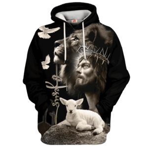 Jesus Microfleece Hoodie – Christian Faith Hoodie Gift | GOD NV-G-68