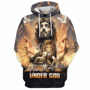Jesus Microfleece Hoodie – Christian Faith Hoodie Gift | GOD NV-G-70