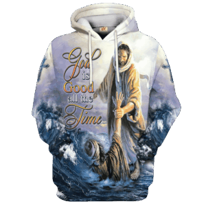 Jesus Microfleece Hoodie – Christian Faith Hoodie Gift | GOD NV-G-74
