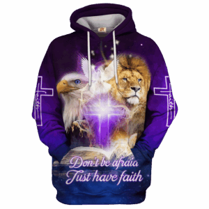 Jesus Microfleece Hoodie – Christian Faith Hoodie Gift | GOD HLT-2104-G-02