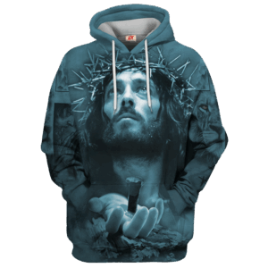Jesus Microfleece Hoodie – Christian Faith Hoodie Gift | GOD HLT-2504-G-01