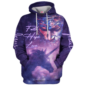Jesus Microfleece Hoodie – Christian Faith Hoodie Gift | GOD HLT-2604-G-01