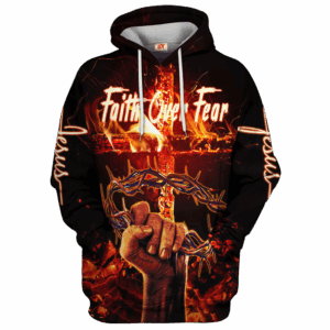 Jesus Microfleece Hoodie – Christian Faith Hoodie Gift | GOD HLT-1606-G-02