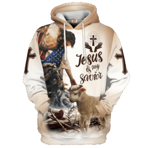 Jesus Microfleece Hoodie – Christian Faith Hoodie Gift | GOD NV-G-43