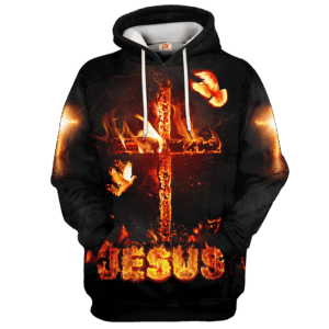 Jesus Microfleece Hoodie – Christian Faith Hoodie Gift | GOD NV-G-46