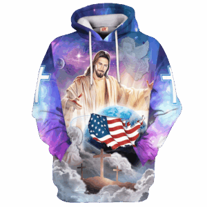 Jesus Microfleece Hoodie – Christian Faith Hoodie Gift | GOD NV-G-51