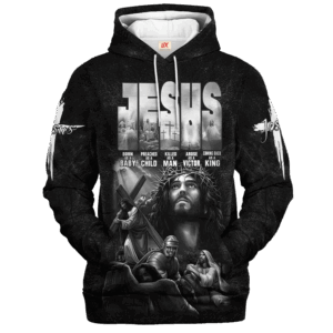 Jesus Microfleece Hoodie – Christian Faith Hoodie Gift | GOD LTG05