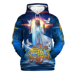 Jesus Microfleece Hoodie – Christian Faith Hoodie Gift | GOD NVGO29