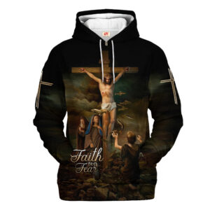 Jesus Microfleece Hoodie – Christian Faith Hoodie Gift | GOD NVGO40