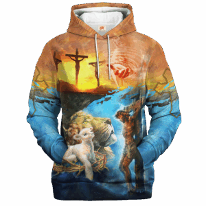 VTGO138 | Christian Microfleece Hoodie, Jesus & God Hoodie Gift for Believers