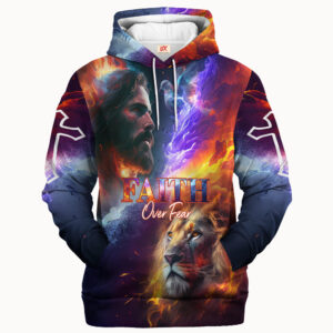 Jesus Microfleece Hoodie – Christian Faith Hoodie Gift | GOD TQTGO147