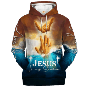 THGO111 | Christian Microfleece Hoodie, Jesus & God Hoodie Gift for Believers