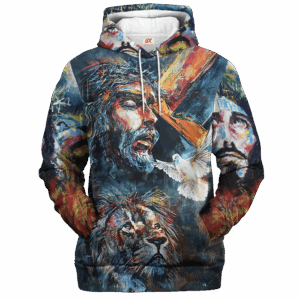 VTGO153 | Christian Microfleece Hoodie, Jesus & God Hoodie Gift for Believers