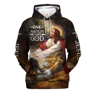 Jesus Microfleece Hoodie – Christian Faith Hoodie Gift | GOD NVGO58