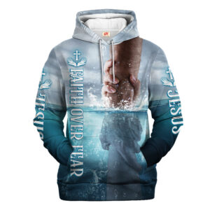 Jesus Microfleece Hoodie – Christian Faith Hoodie Gift | GOD NVGO69