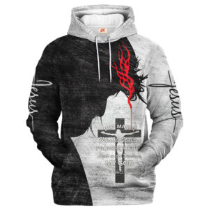 Jesus Microfleece Hoodie – Christian Faith Hoodie Gift | GOD HBLTGO23 1 1677583009094.jpg