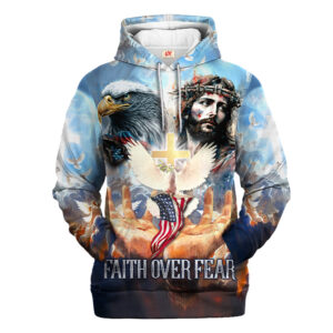 Jesus Microfleece Hoodie – Christian Faith Hoodie Gift | GOD NVGO112