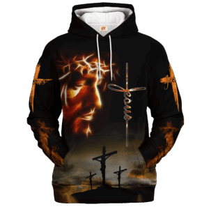 Jesus Microfleece Hoodie – Christian Faith Hoodie Gift | GOD LTGO262