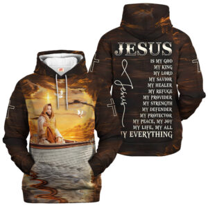 Jesus Microfleece Hoodie – Christian Faith Hoodie Gift | GOD NVGO157