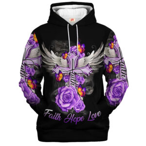 Jesus Microfleece Hoodie – Christian Faith Hoodie Gift | GOD LTGO407