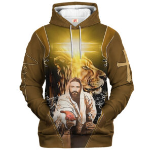 Jesus Microfleece Hoodie – Christian Faith Hoodie Gift | GOD LTGO408