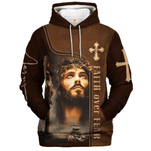Jesus Microfleece Hoodie – Christian Faith Hoodie Gift | GOD LTGO418