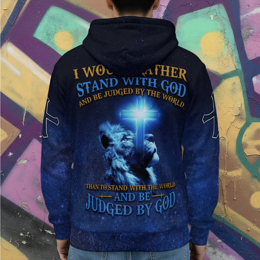 I Would Rather Stand With GOD And Be Judged By The World Than To Stand With The World And Be Judged By God | Christian Microfleece Hoodie, Jesus & God Hoodie Gift for Believers I Would Rather Stand With GOD And Be Judged By The World Than To Stand With The World And Be Judged By God | Christian Microfleece Hoodie, Jesus & God Hoodie Gift for Believers