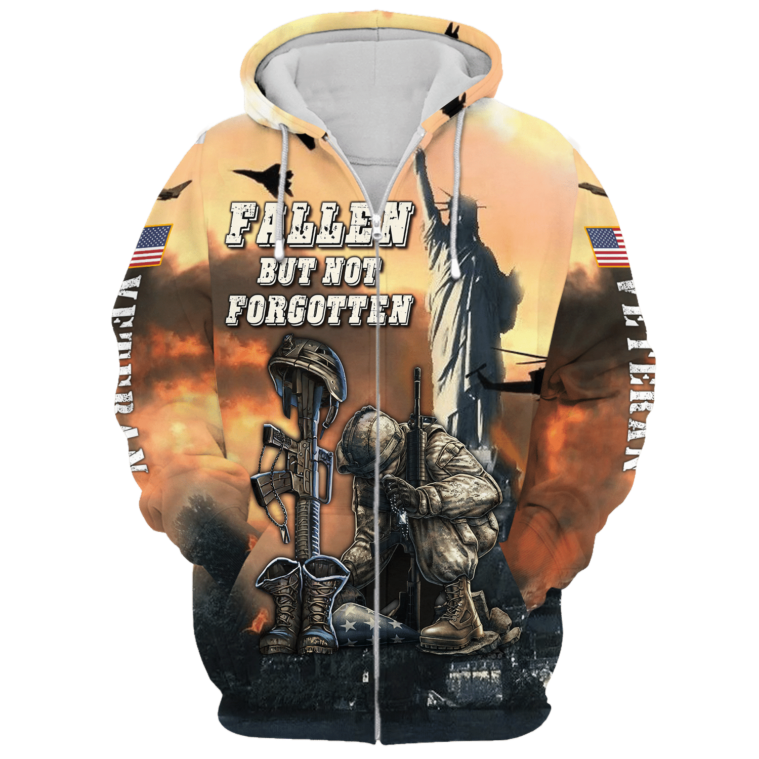 Veteran Zipper Hoodie, Gift for Military Heroes| NV-VTR-42 Veteran Zipper Hoodie, Gift for Military Heroes| NV-VTR-42