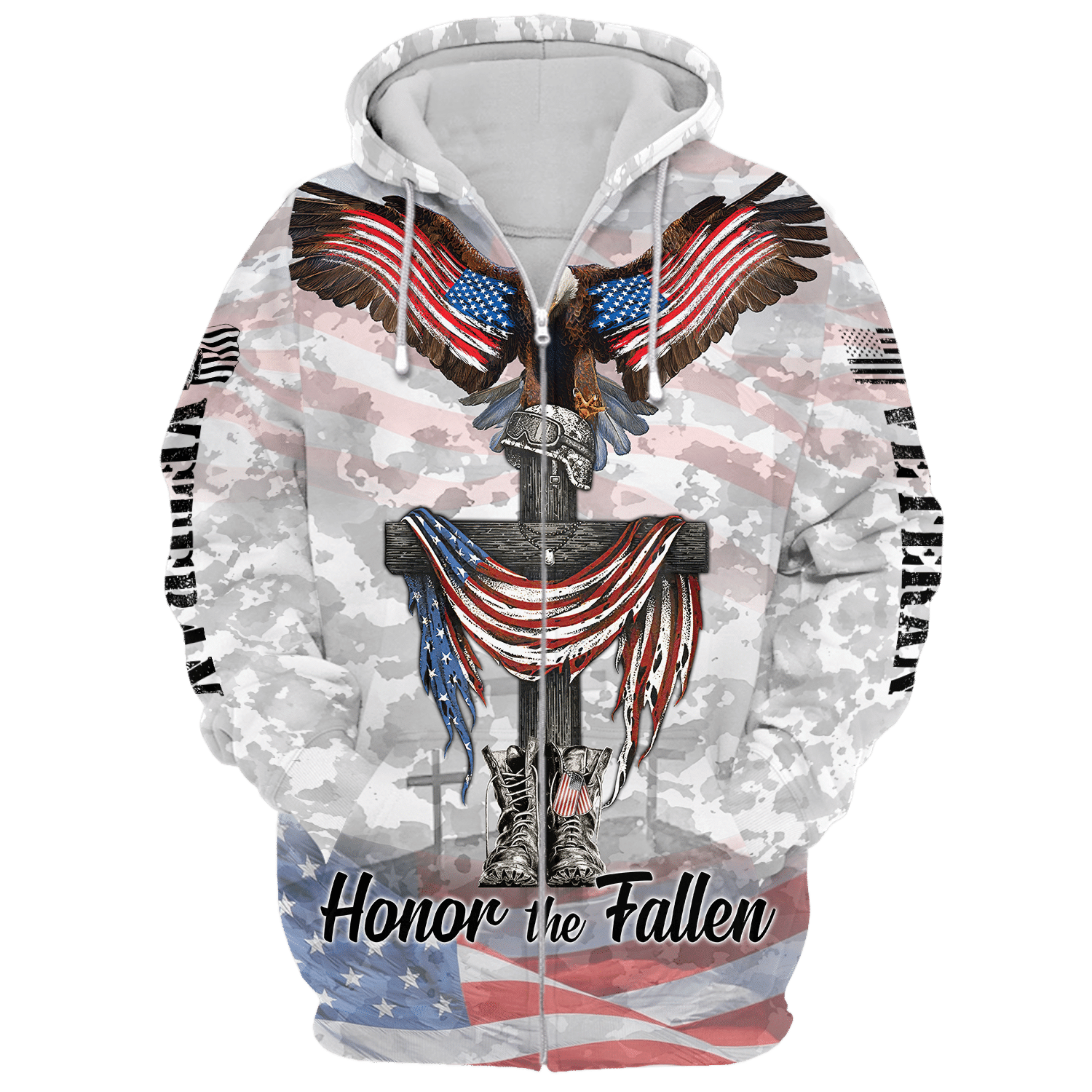 Veteran Microfleece Hoodie with Zipper Front| NV-VTR-37 Veteran Microfleece Hoodie with Zipper Front| NV-VTR-37