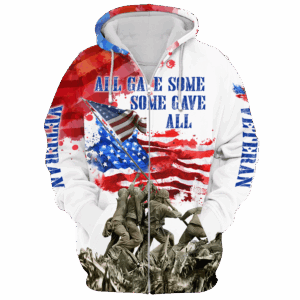 Soft Microfleece Veteran Zipper Hoodie|  NV-VTR-35