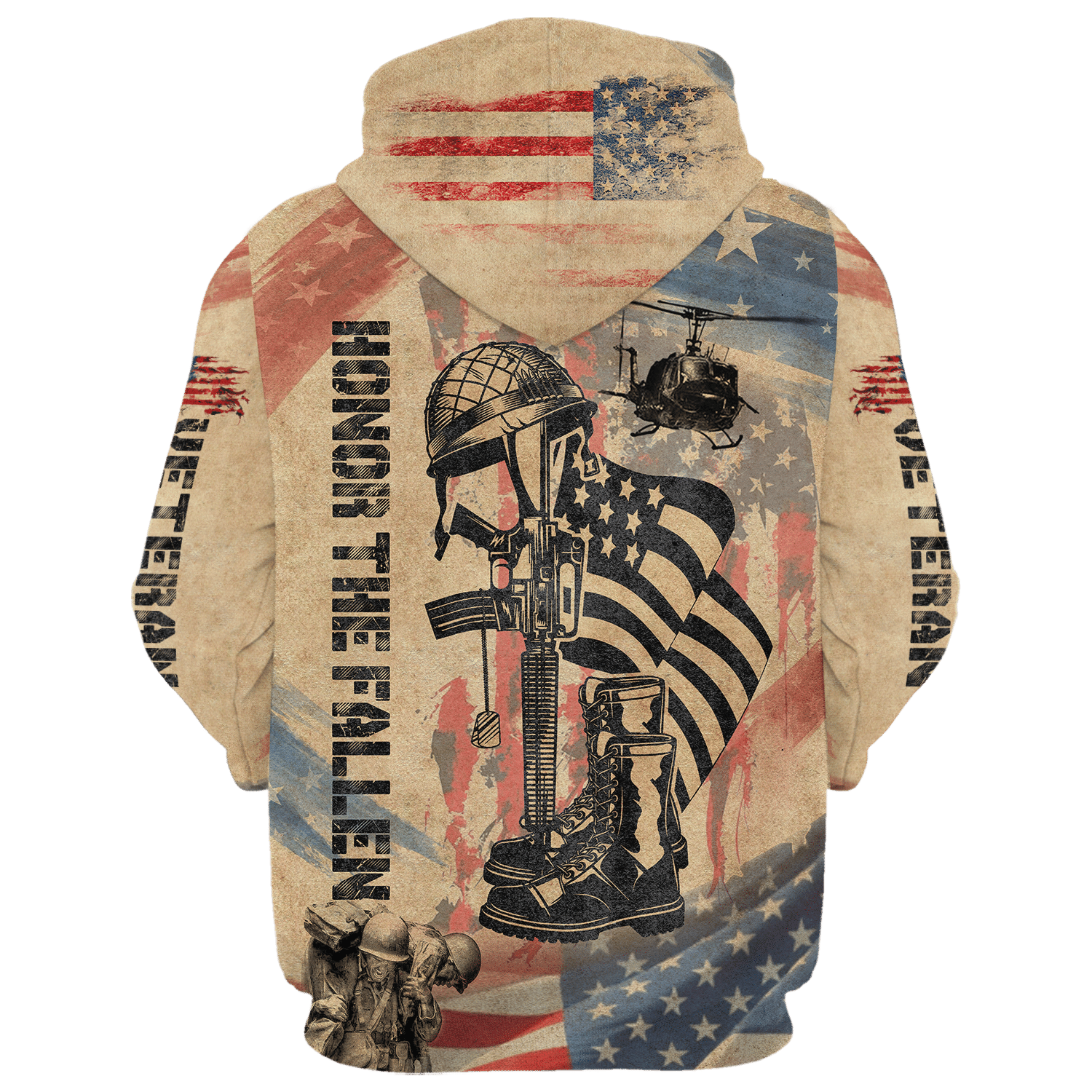 Veteran Zipper Hoodie, Gift for Dad| NV-VTR-31 Veteran Zipper Hoodie, Gift for Dad| NV-VTR-31