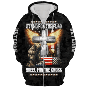Veteran Flag Zipper Hoodie|  NV-VTR-28