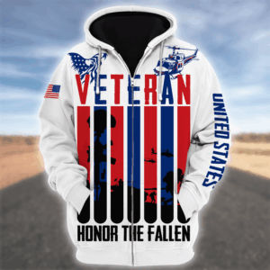 Proudly Served Microfleece Veteran Hoodie|  HBL-VTR-22
